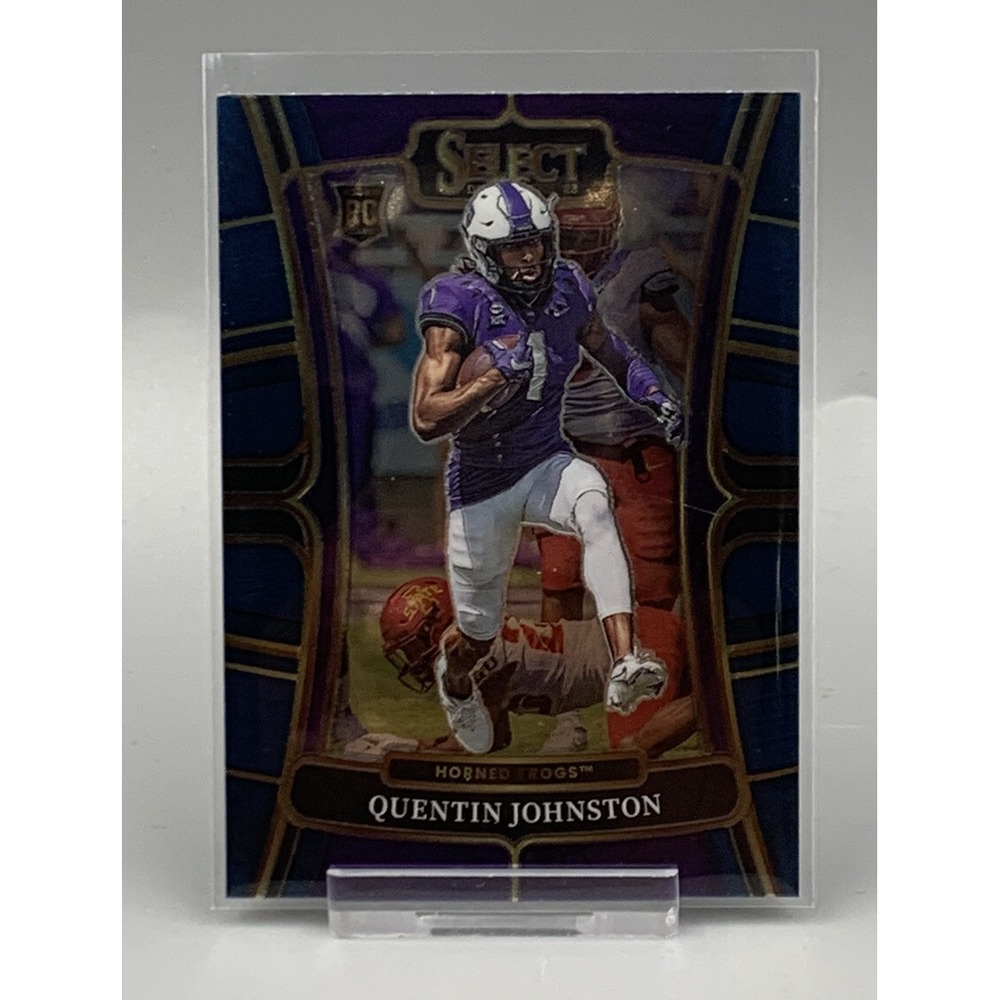QUENTIN JOHNSON RC 2023 Panini Select Draft‎ Picks Base Rookie TCU - CHARGERS